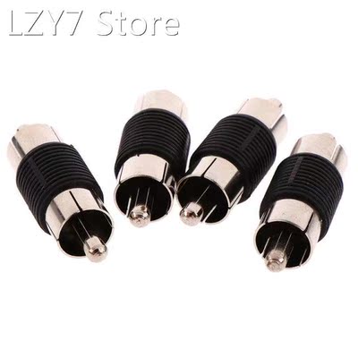 2pcs Rca Dual Male To Male Coupler Adapter AV Cable Plug CCT