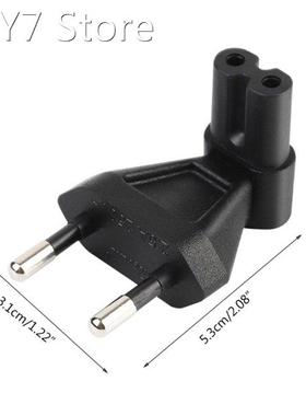 EU 2-Pin Power Cable Plug To IEC C7 Socket Plug Adapter Conv