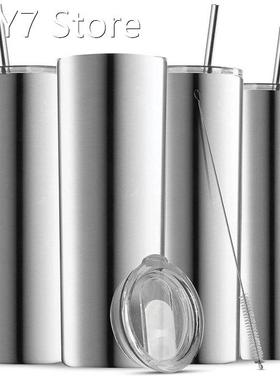 Insulated Skinny Stainless Steel Tumbler Set 4Pack 20Oz Coff