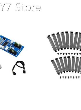 9Pin USB Header Male 1 To 2 Female Splitter Cable Adapter Wi