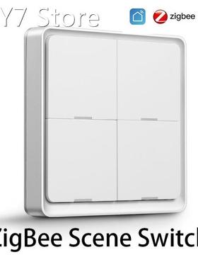 4 Gang Tuya Zigbee Wireless Switch Zigbee 3.0 Sticker Batter