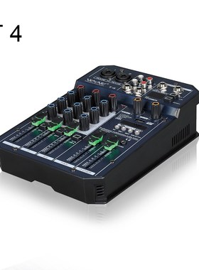 Mini 2/4 Ch Audio bluetooth Mixing Sound Card Mixer Console