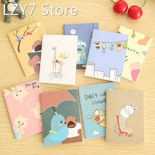 1/2/5Pcs Cartoon Image Notebook 20Pages Vintage Retro Notepa