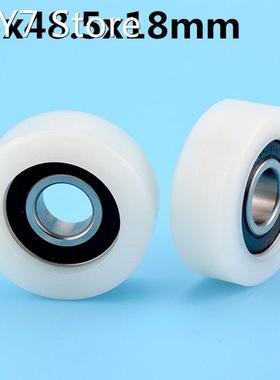 1Pcs 15x48.5x18 mm Nylon Plastic Wheel With Bearings Flat mi