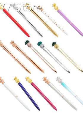 Novelty Ballpoint Pen with Creative Pineapple Top Rotatable