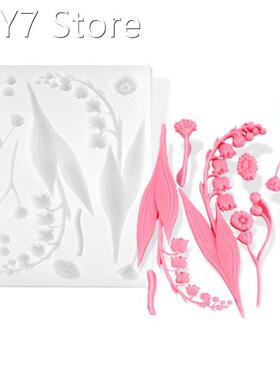 2022 New Rose Flower Lily Leaves Floral Theme UV Resin Silic