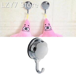 Chromed Suction Cup Kitchen Hooks for Towel Hooks Bathroom W