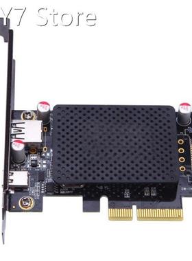 USB3.1-A+C Expansion Card PCI-E 10G Adapter Card Desktop Typ
