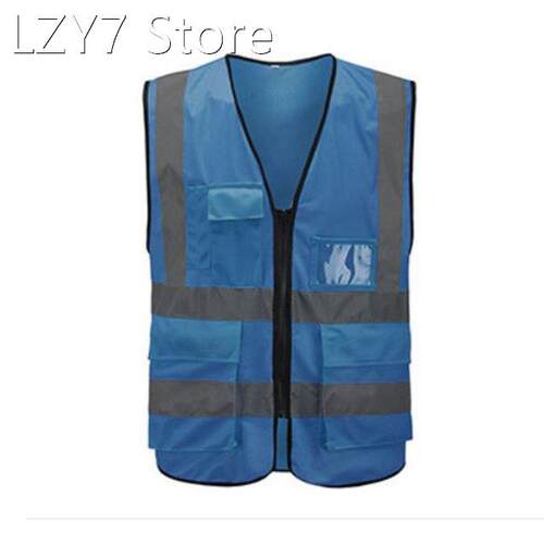 Multi-pocket Reflective Vest Riding Traffic Vest Safety Rail