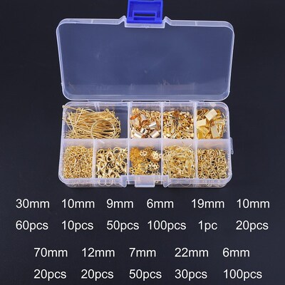 Jewelry Findings Set/Lobster Clasp Hooks/Open Jump Ring/Eye