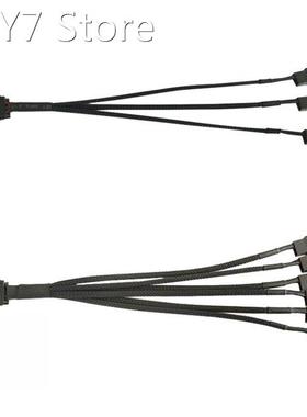 27cm Computer Cooler Cooling Fan Splitter 6 PIN to 3x4PIN/6x