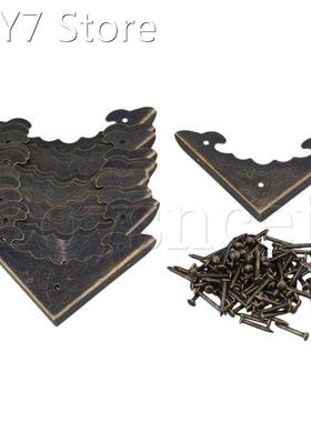 10 x Jewelry Chest Wine Case Wooden Box 40x40mm Edge Corner