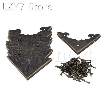 10 x Jewelry Chest Wine Case Wooden Box 40x40mm Edge Corner