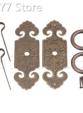 2 x Door Drawer U-shaped Needle Brass Face Plate Pull 10 x 3