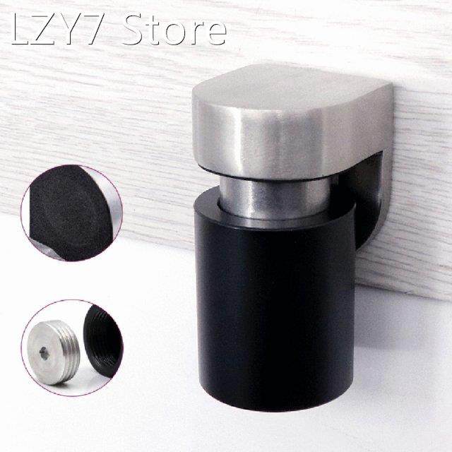 cylindrical floor mount stainless steel door stop noise canc