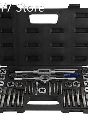 40Pcs M3-M12 Screw Nut Tap and Die Set with Wrenches and Thr