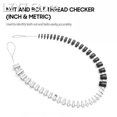 Nut and Bolt Thread Checker (Inch & Metric) 44 Male/Fema