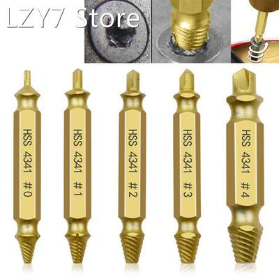 5PCS Broken Breakage Head Screw Extractors Double Ended Dama