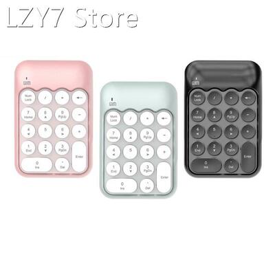 Colorful Retro Wireless Numeric Keypad Calculator 18 Keys fo