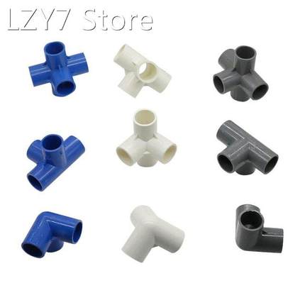 2 Pcs 20mm PVC Stereo Connector PVC Three-Way Four-Way Five-