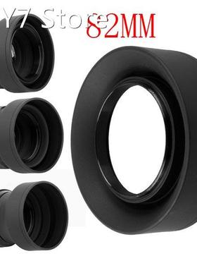 10pcs/lot 82mm 3-Stage 3 in1 Collapsible Rubber Foldable Len