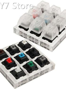 9 key Keycap Sampler Clear White Clear Mechanical Keyboard T