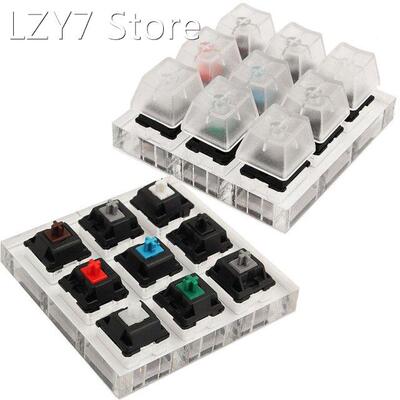 9 key Keycap Sampler Clear White Clear Mechanical Keyboard T