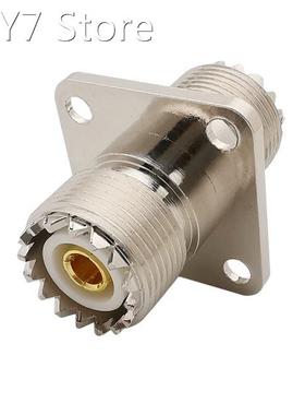 1Pcs Metal UHF SO-239 Female to UHF SO239 Female Jack 4 Hole