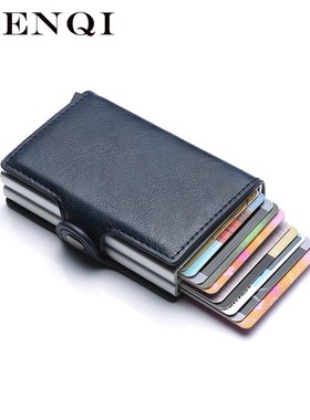 Rfid Blocking Protection Men id Credit Card Holder Wallet Le