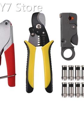 Cable Crimping Tool Set Squeezing Forceps&Wire Stripper