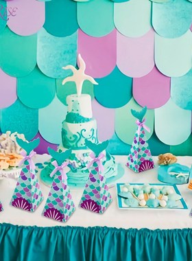 The Little Mermaid Birthday Candy Box Mermaid Party Gift Box