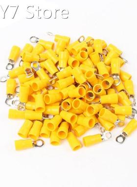 40PCS RV5.5-4 Yellow Ring insulated terminal cable Crimp Ter