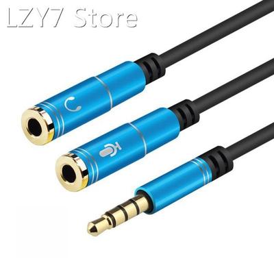 3.5mm Audio Cable Microphone Aux Cable 1 Male 2 Famle Extens