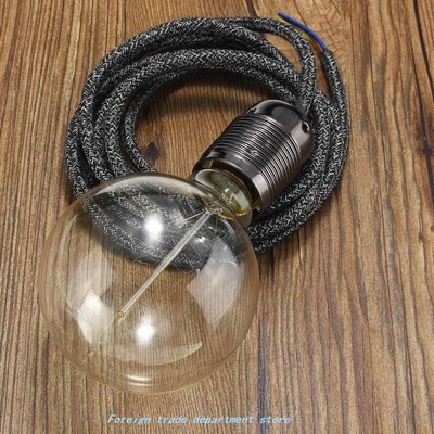 2M 3 Core Wire E27 Retro Vintage Light Bulb Lamp Holder Flex