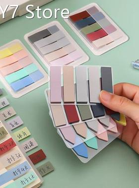 200 PCS PET Translucent Waterproof Morandi Color Writable St