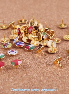 2020 New 100Pcs/box MaP Tacks NaTioNal FlaG Glue ThuMbTack P