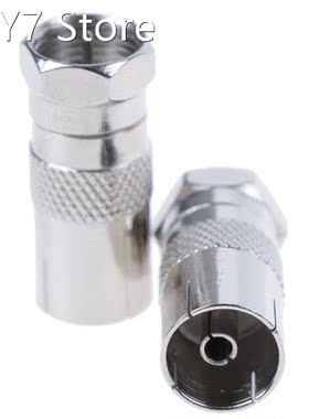 2Pcs RF Adapters Type Male Plug Connector Socket to RF Coax