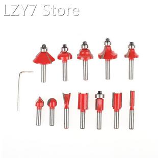 12 Pieces Milling Cutter 1/4 Shank Router Bits Set Woodworki