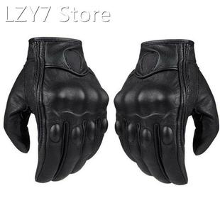 Motorcycle Riding Gloves Men Breathable Anti-skid Leather Gl