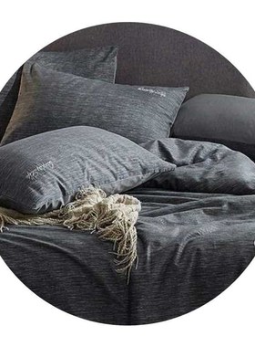 Cotton bedsheet set fitted flat bed duvet blanket 4set