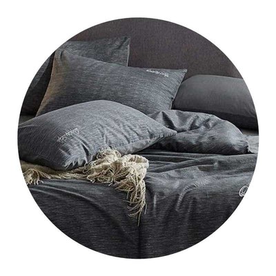 Cotton bedsheet set fitted flat bed duvet blanket 4set