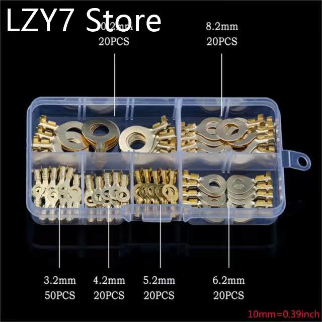 150pcs/set Ring Type Gold Terminals Golden Brass Non-insulat