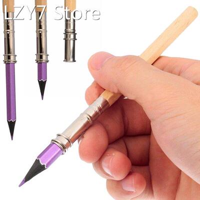 2pcs Pencil Extender Single Head Wood Rod Pencil Extender Sk