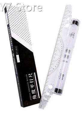 1Pc Multifunctional Parallel Ruler with Trigonometric Functi