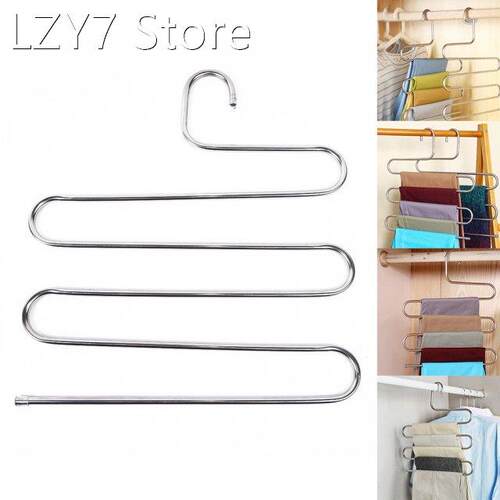5 Layers Pants Rack Hanger Clothes Organizer Multifunction S