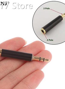 1pcs 3.5mm Stereo 3 Pole Male To 4 Pole 3 Ring Female Audio