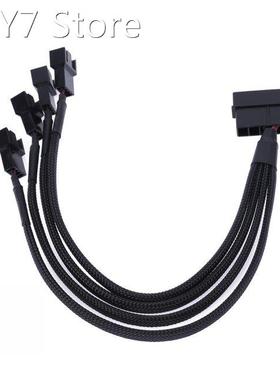 27cm 4pin IDE Molex to 4-Port 3Pin/4Pin Power Supply Plug Co