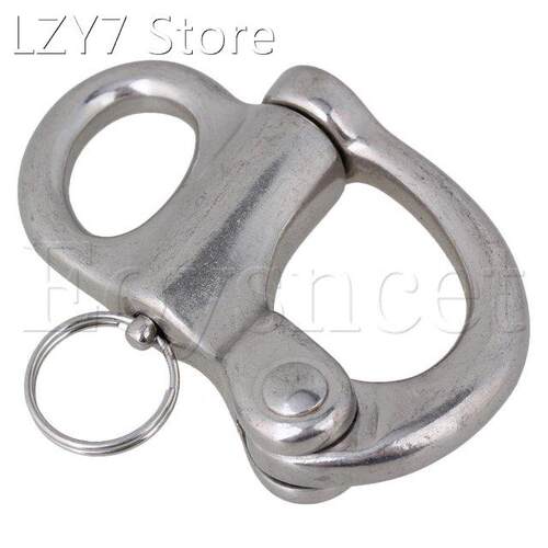 95mm 304 Stainless Steel Fixed Bail Snap Shackle Rigging Sai