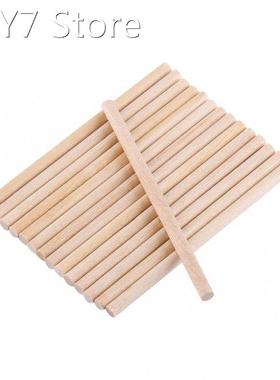 100pcs 80mm Round Wooden Sticks For DIY Wood Crafts Home Gar