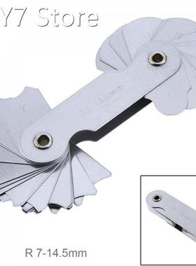 32pcs/set Silver R7-14.5 A7C09 Stainless Steel Radius Gauge